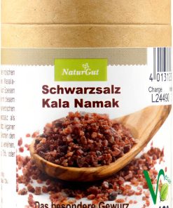 Schwarzsalz Kala Namak gemahlen im Streuer