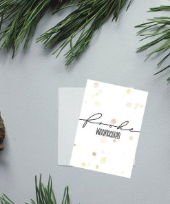 Handgemachte Weihnachtskarten in Aquarelltechnik “Frohe Gold”