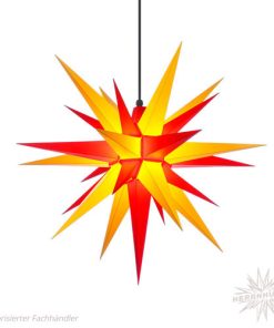 Herrnhuter Stern®,GELB-ROT, aus Kunststoff (Größe A7)