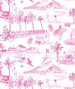 Tapete Ipanema, Toile Pink