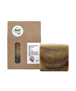 WINTER-BREEZ by MIJO – Orangen Zimt Seife mit Bio Olivenöl – 8x7x2 cm
