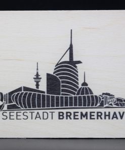 Holzkarte „Bremerhaven“ – Skyline Havenwelten