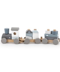 Eisenbahn aus Holz – Blau